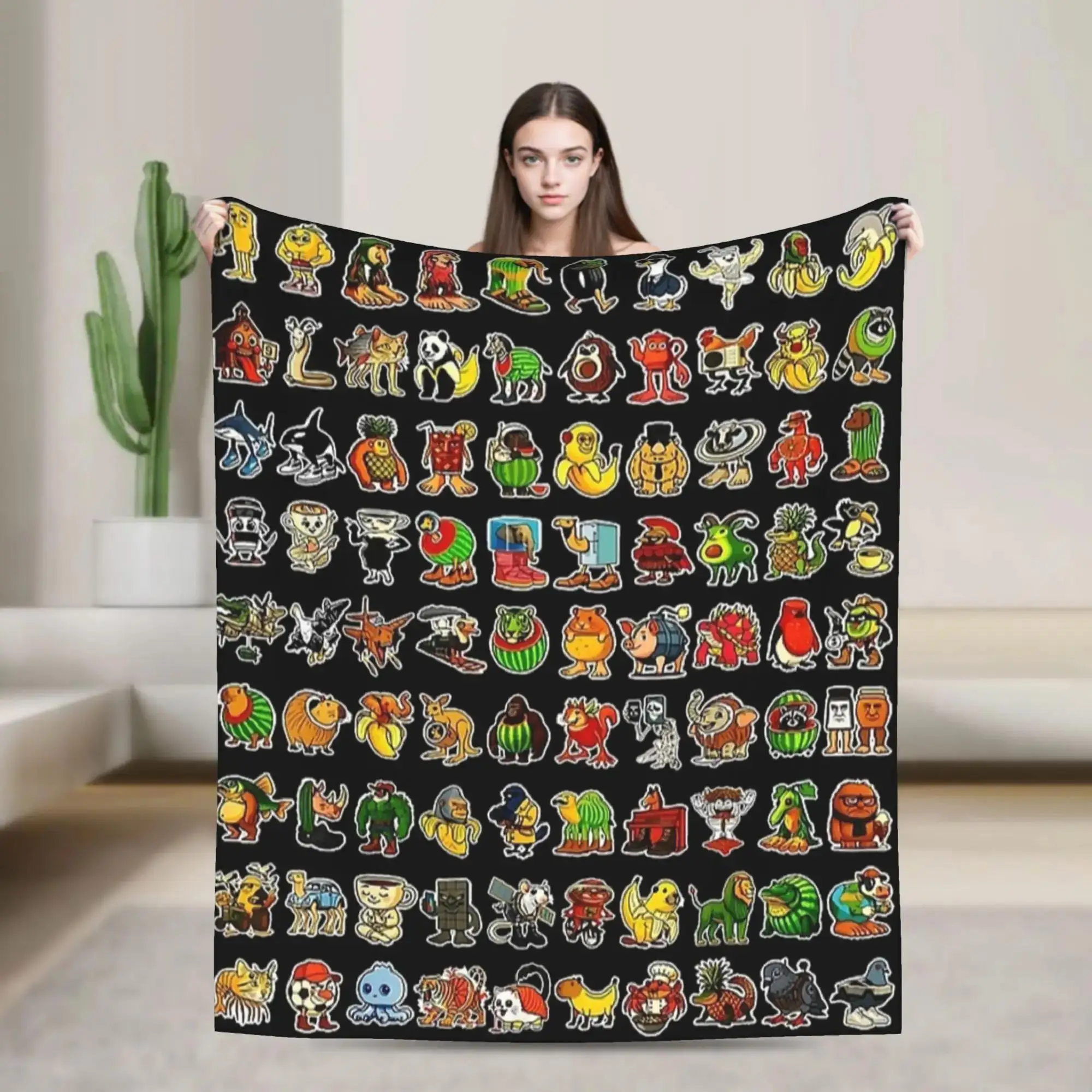 

Плед с мемами Gen Z: мягкий, теплый, плюшевый плед для дивана, кровати, фланелевое покрывало для детей