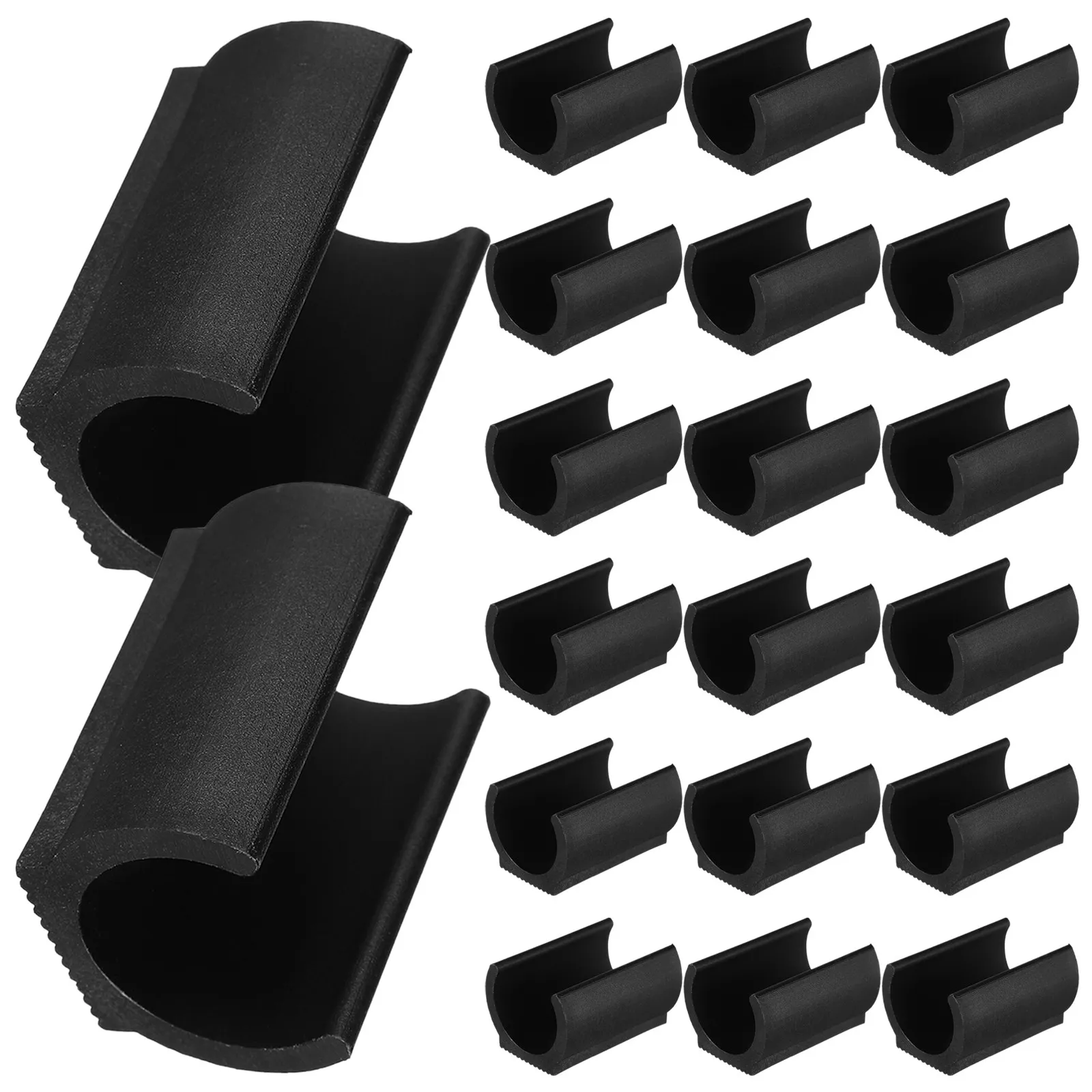40Pcs Chair Leg Floor Protectors U Shaped Plastic Furniture Feet Caps for 25Mm Tubular Legs Desk Table Sofa Leg Covers Scratch