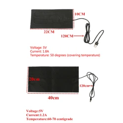5V USB Fiber Heater Carbon Electric Heated Jacket Soft Cushion Winter Men Vest Heating Clothes Warmer Pads Keep Warm