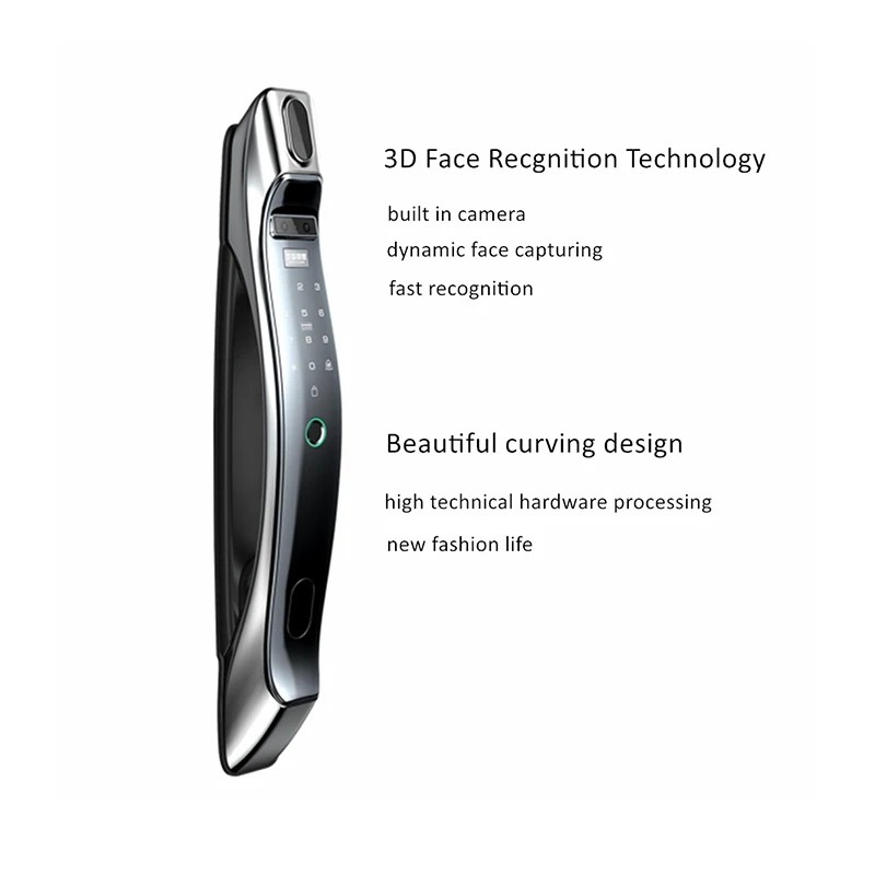 Smart Home Digital 3D Face Fingerprint Cat Eye Tuya Wifi Smart Locks for Outdoor with Wifi Camera