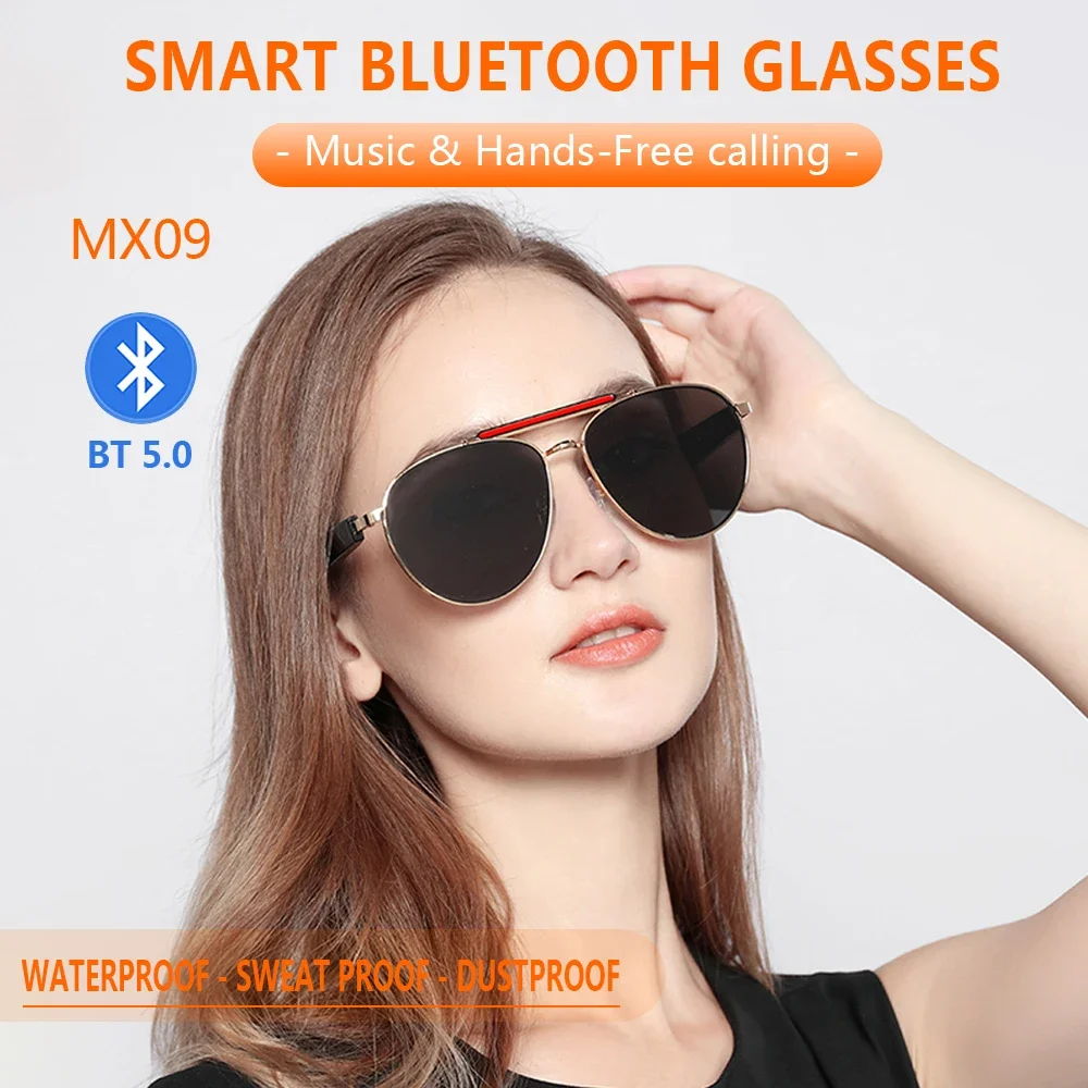 New Smart Bluetooth Glasses 5.0 TWS Wireless Bluetooth Call Headset Glasses Anti-blue Light IP67 Waterproof Fashion Music Glasse