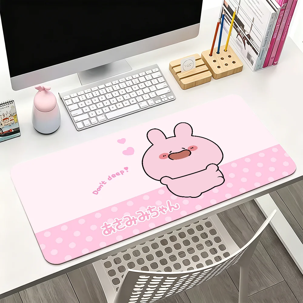 Cute Cartoon A-Asamimichan Mouse Pad For Office Gaming And Keyboards Non-Slip Large Waterproof