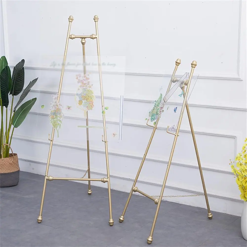 Gold 150cm Lightweight Metal Portable Easel for Sketching, Display, and Wedding Signs