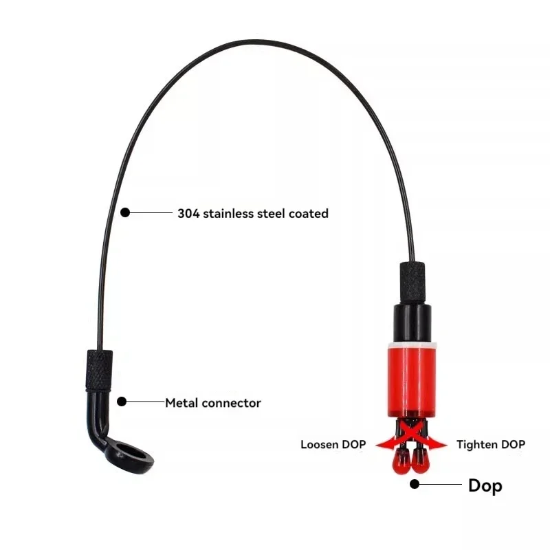 Lightless fishing alarm component: New type of metal connecting wire soft chain swing tensioner.
