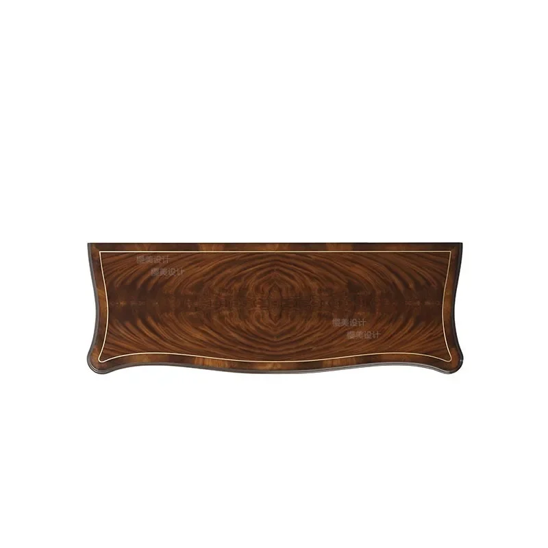 British Alexandria copper six chest cabinet neoclassical solid wood carving flower dining side cabinet European style villa
