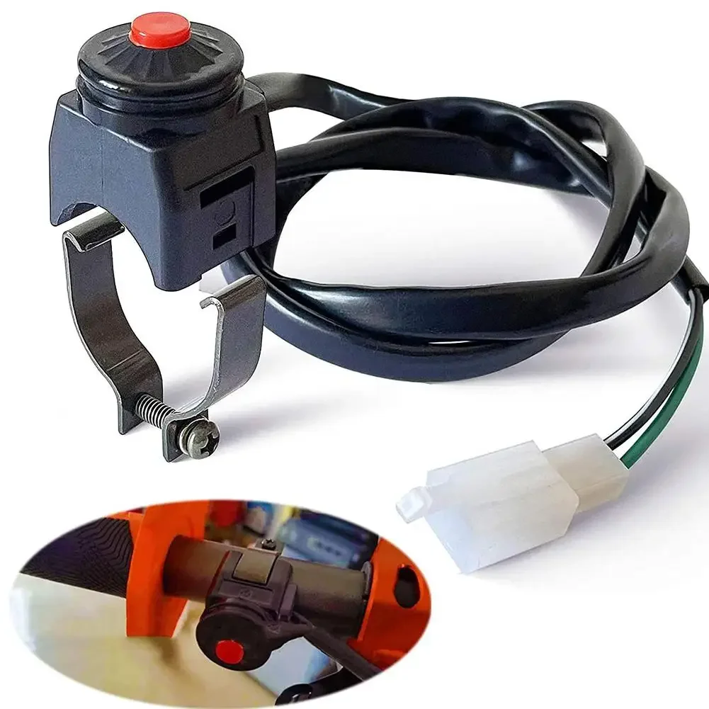 Motorcycle Kill Switch Red Push Button Horn Starter Dirt Bike ATV UTV Dual Sport  For 22mm (7/8") Bars Off Road Motorcycle New image 3