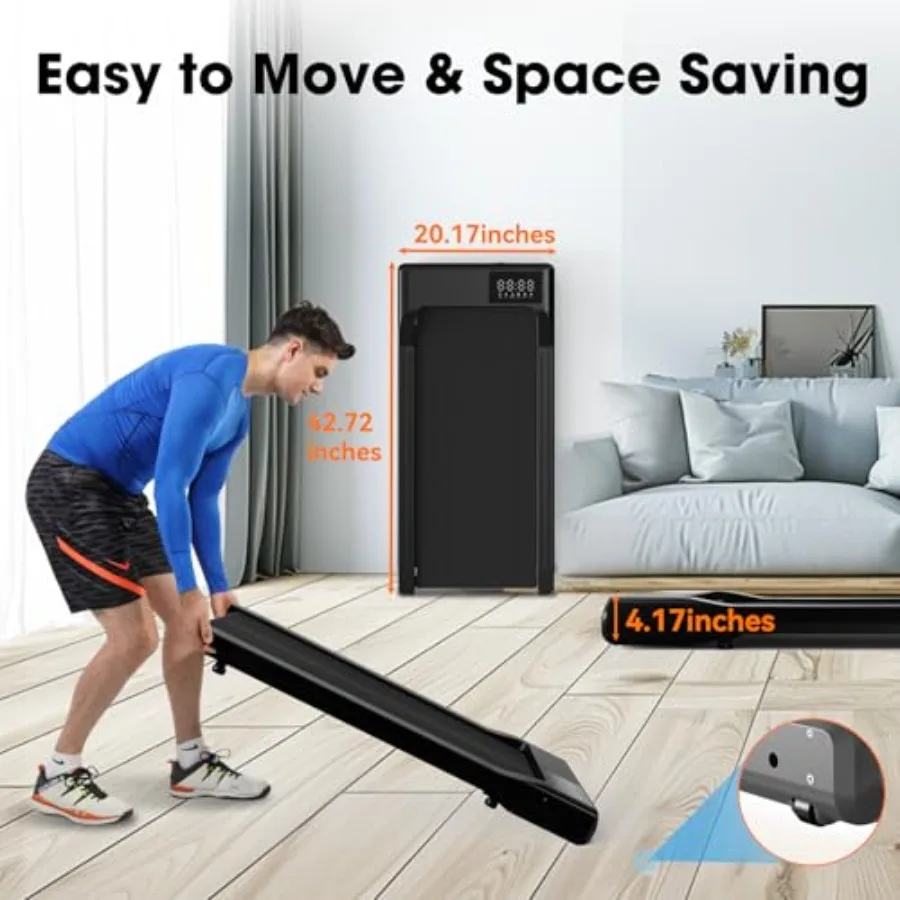 وسادة المشي للمنزل والمكتب تحت حصيرة المشي المكتبية مع التطبيق وجهاز التحكم عن بعد 3 في 1 معدات التمرين المحمولة Compa