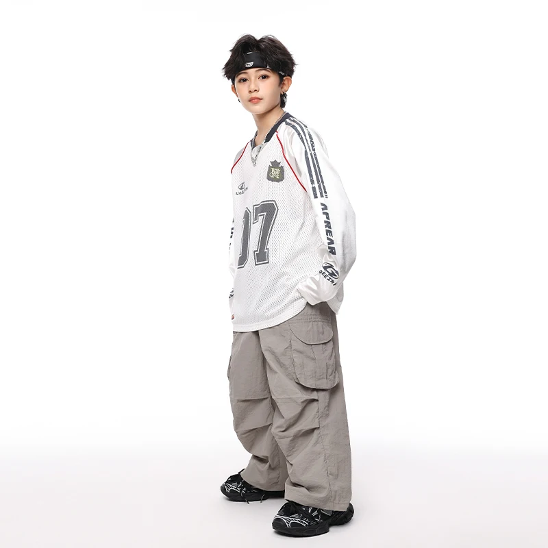 Girls Hip Hop Clothing Sweatshirt Joggers Pants Boys Cool Streetwear Clothes Set Kids Children Jazz Street Dance K-pop Costumes