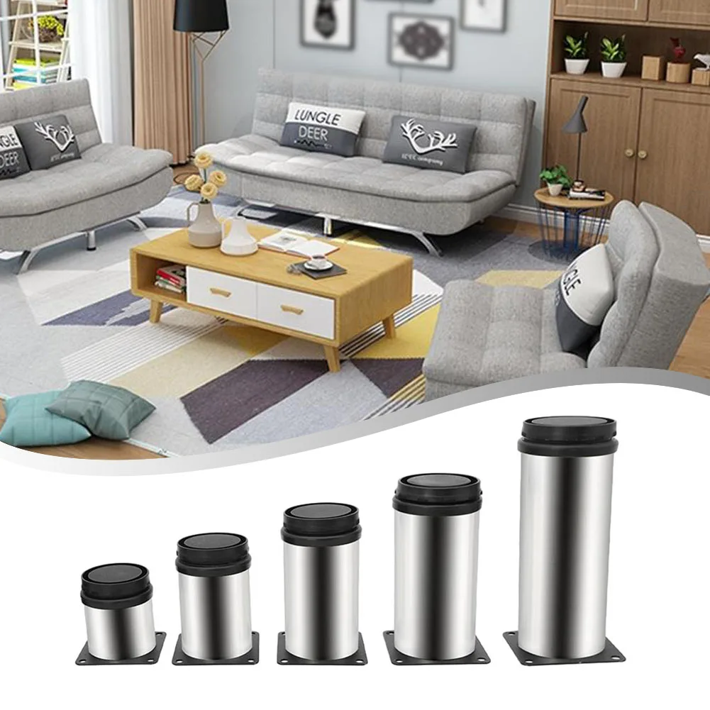 Stainless Steel Sofa Legs Adjustable Furniture Legs Cabinet Support Legs Sofa Bed Feet Furniture Legs Hardware Parts