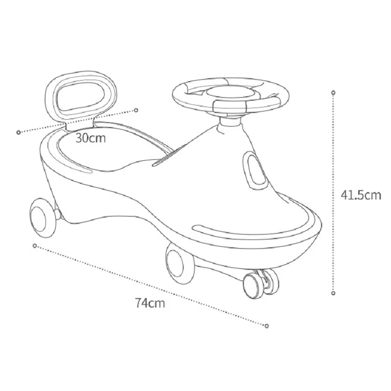 DokiToy Twist-Auto für Kinder, Yo-Yo-Auto für Erwachsene, kann auf Universalrädern sitzen, Anti-Rollover-Shake-Auto, neuer HotSale 2023, Drop-Shopping