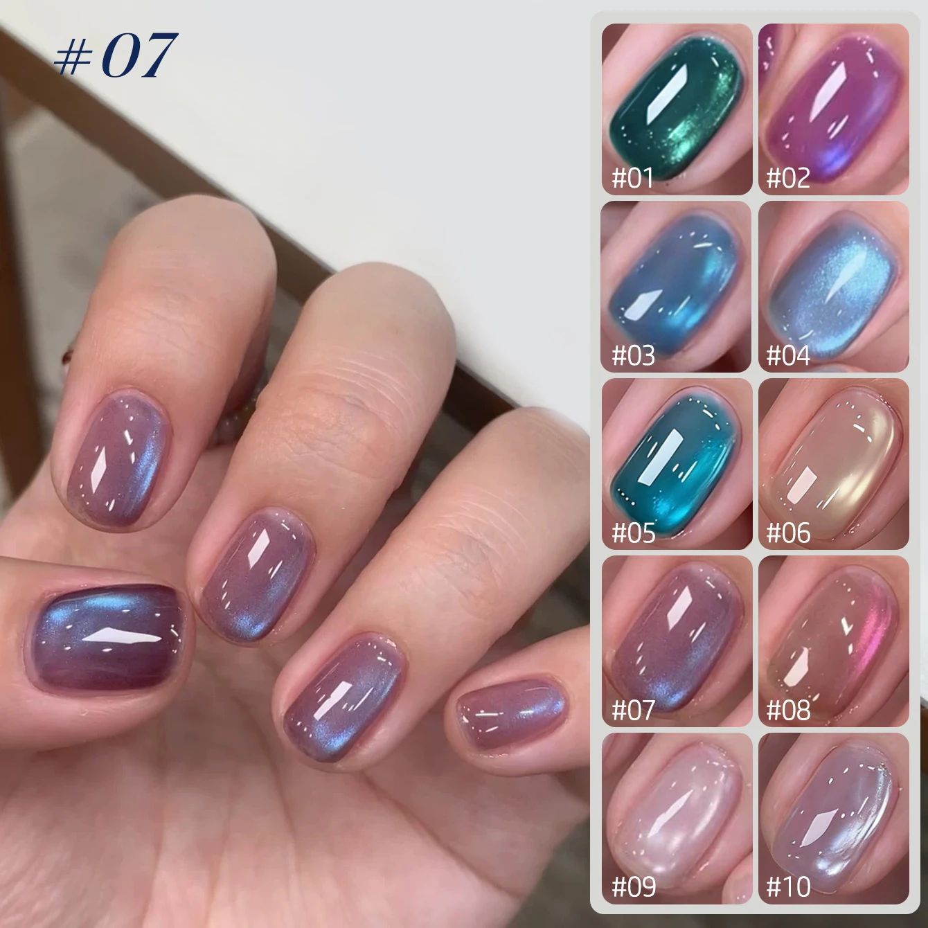 MIANEL Orion Nebula Katzenauge Gel-Nagellack Funkelnder Kristall-Schimmer Blau Lila Gold 2026 Frühling/Sommer Einzigartig Speziell