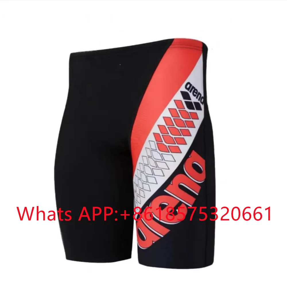 New Men's Swim Jammer Swimsuit Beach Tights Shorts Athletic Training Swimwear Swimming Trunks Bathing Suit Diving Surfing Pants