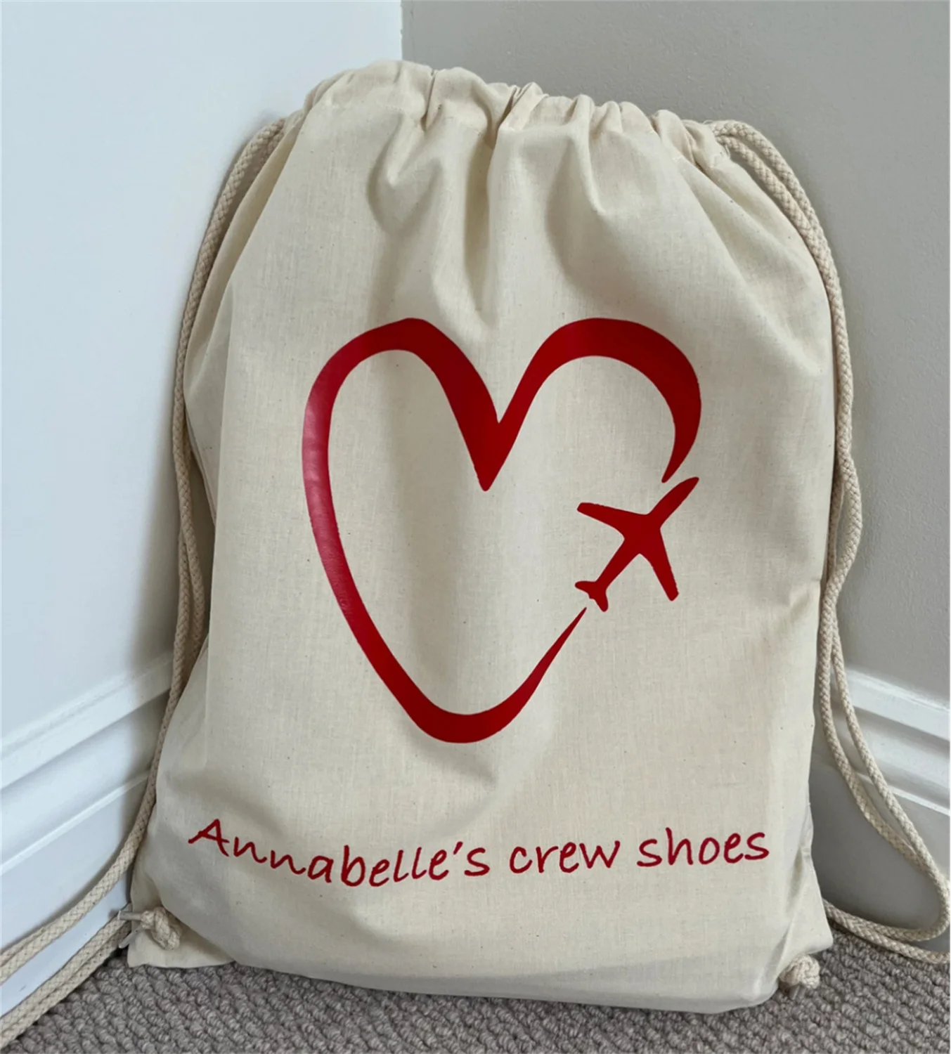 25pcs Crew shoes bag, cabin crew shoe bag, airline staff shoe bag, trolley dolly, personalised, drawstring bag, flight attendant