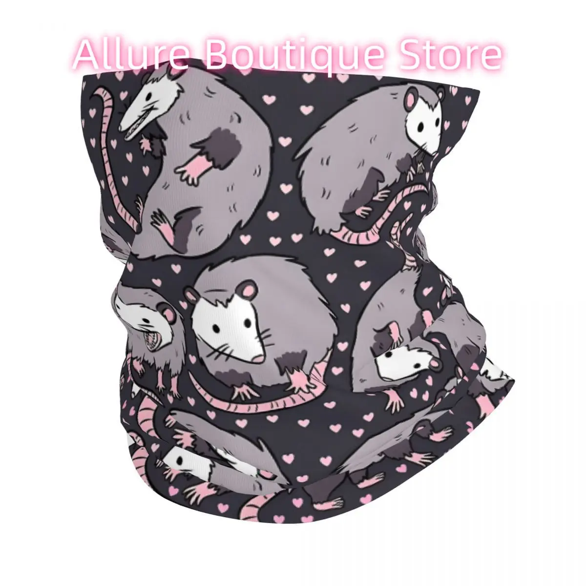 Lindo patrón de gambá Bandana cuello bufanda blanca sombreros multiusos pesca Unisex adulto invierno