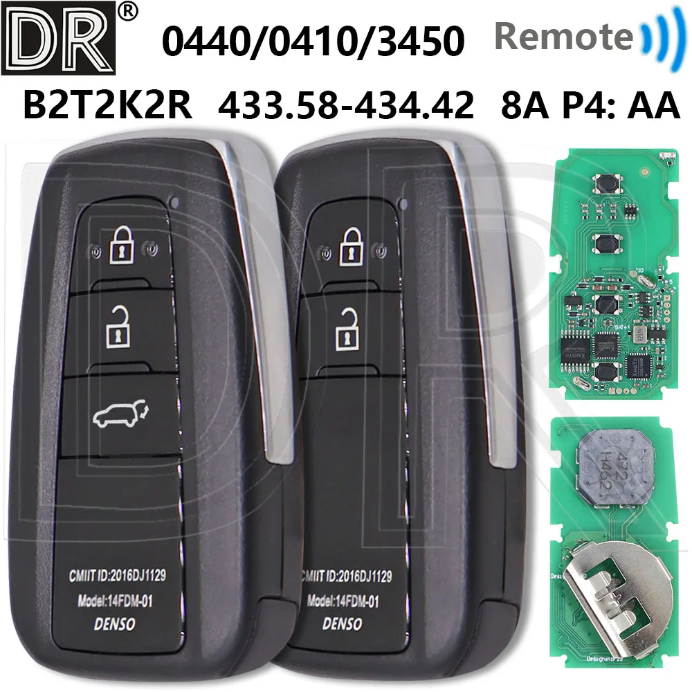

Great B2T2K2R 8A P4:AA Car Remote Key 8990H-42190 For Toyota RAV4 Highlander Avalon 2019 2020 2021 2022 2023