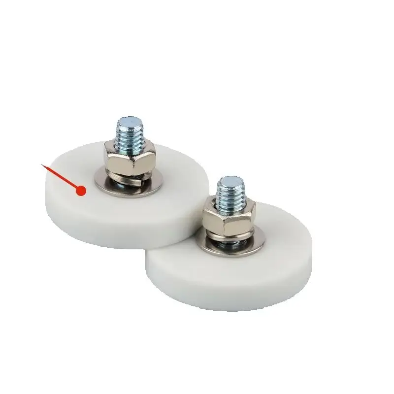 

4/8Pcs White Rubber Magnets with M4/M6 Female Thread Magnet Base Anti-Slip Heavy Car Tent Neodymium
