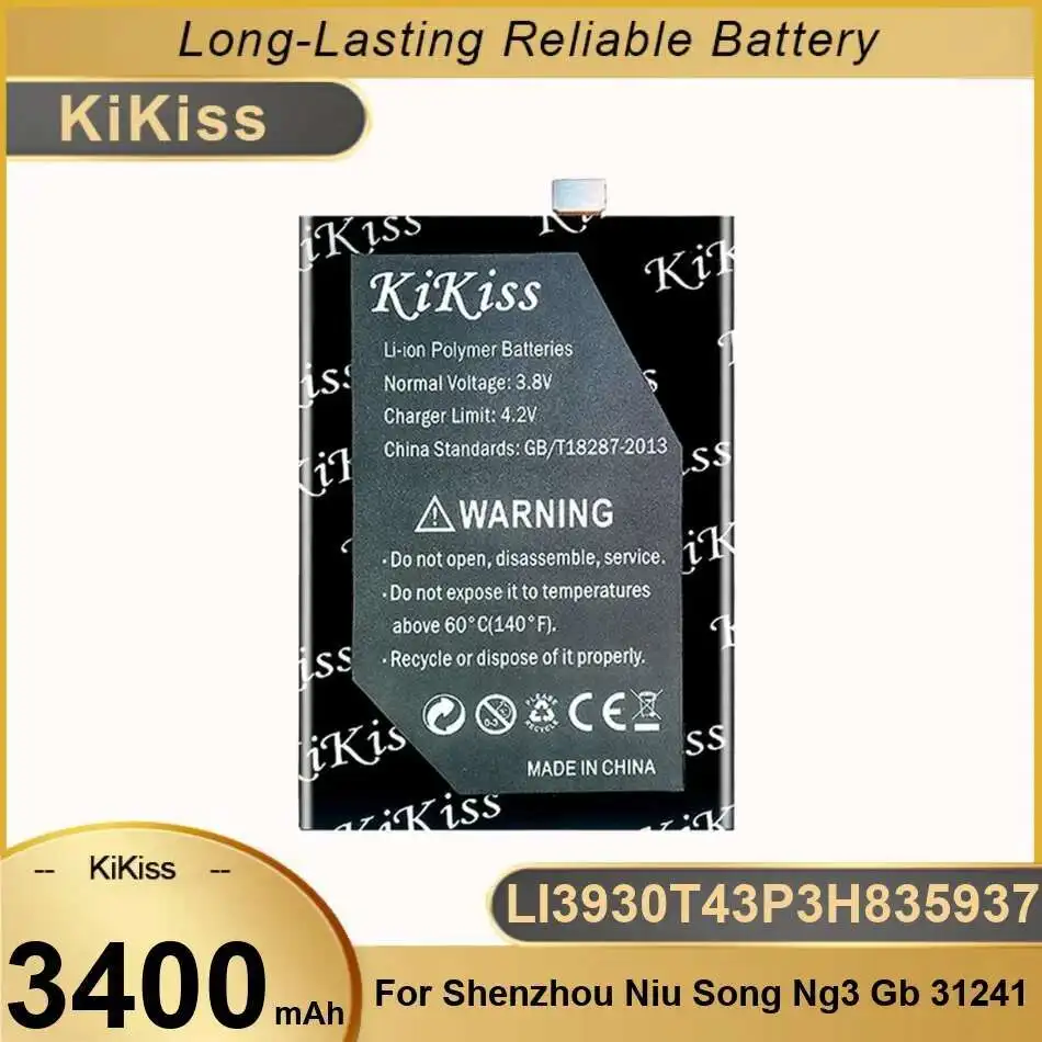 

High Compatibility Premium Replacement For Shenzhou Niu Song NG3 GB 31241 Mobile Phone Battery LI3930T43P3H835937 3400Mah