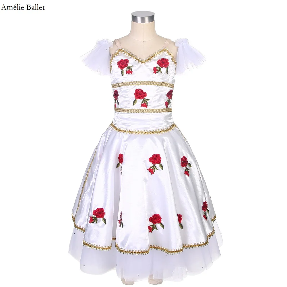 B19021 L'avvolgimento della flora Tutu romantico Abito tutu di danza classica professionale per ragazze Performance o Competizione Dancewear