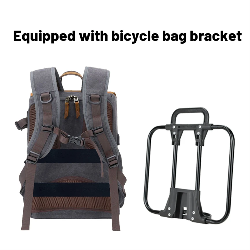 Jklitepro Bicycle Front Bag DSLR Camera Drone Backpack Waterproof Canvas Outdoor Photography Package For Brompton Bag