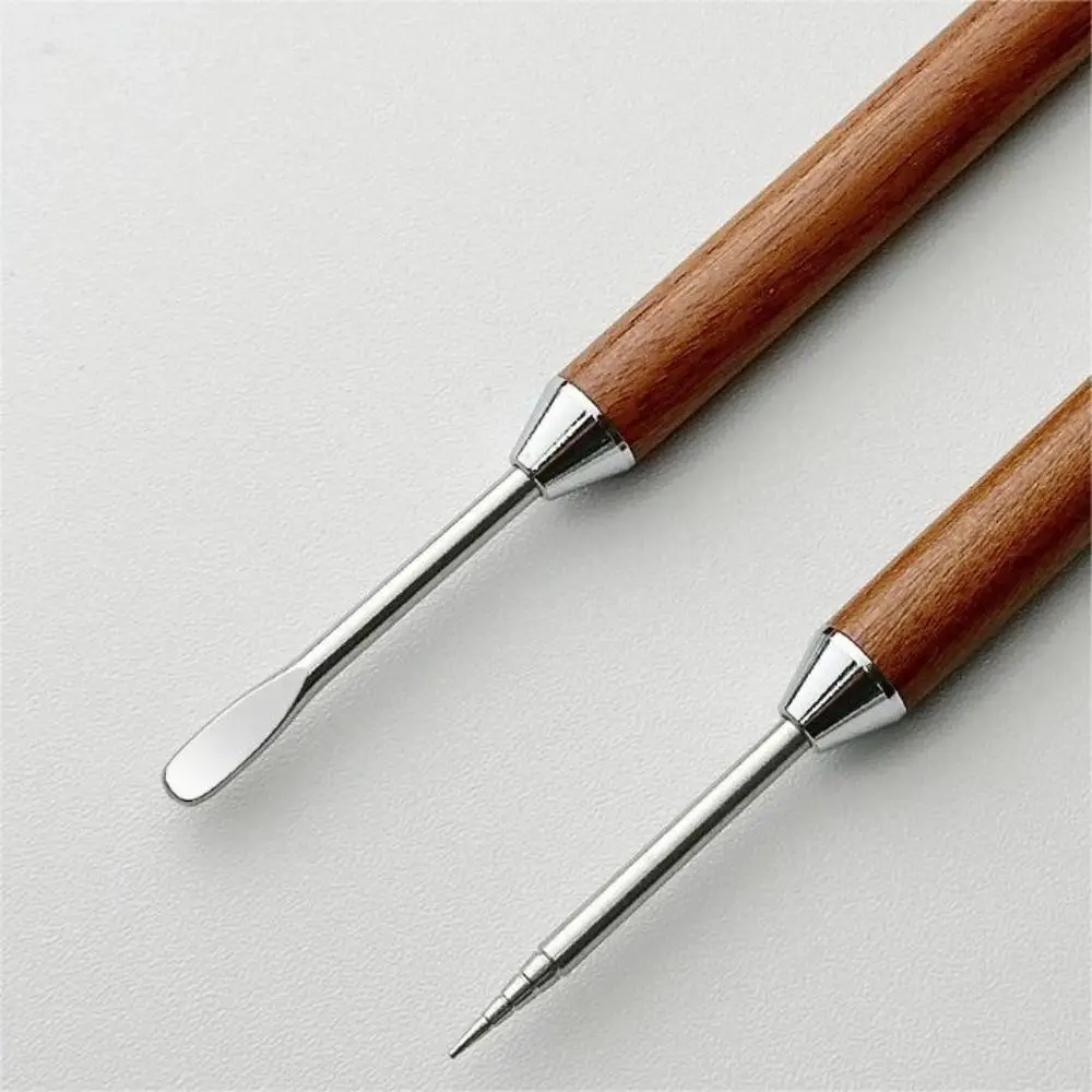 Stainless Steel Coffee Art Needles with Wood Handle Double Ended Design Coffee Latte Art Pen with Box Rustproof