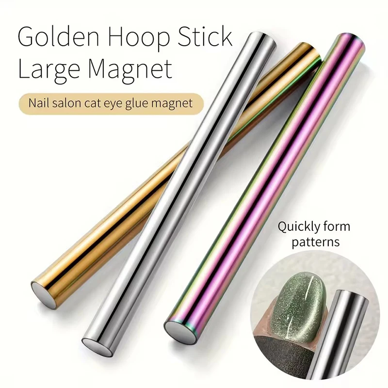 3 Colors Super Long Double Head Nail Magnet Tool Pens Magnetic Cat Eye Gel Polish Nail Art Kit for DIY Salon Studio Or Home Use
