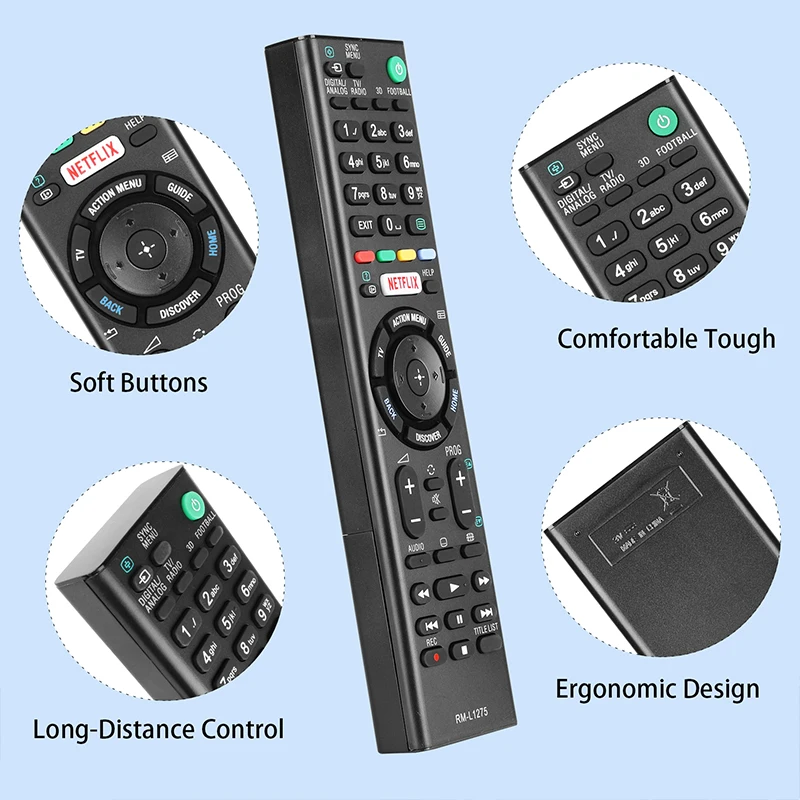 RM-L1275 Remote Control For Sony TV KDL-50W800C KDL-55W800C KDL-65W850C KDL-75W850C XBR-43X830C XBR-49X830C XBR-55X850C