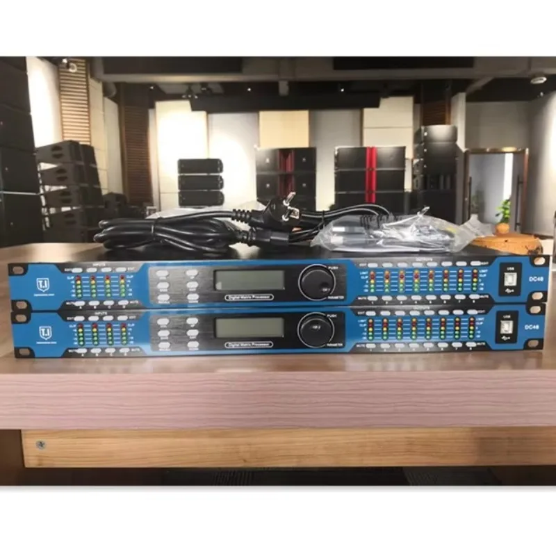 

Hot Selling DC-48 Professional 4 in 8 Out Digital Audio Processor Amplifier Audio Sound System for Stage
