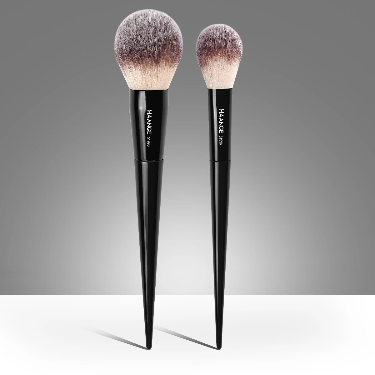 Maange 2 pçs pincéis de maquiagem de energia premium cabelo sintético macio para pó contorno blush escova única superfície acessórios de beleza