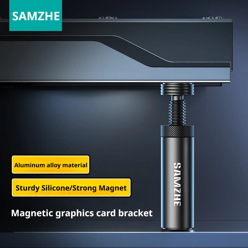 SAMZHE Graphics Card GPU Brace Support Aluminum Alloy Video Card Sag Holder Bracket GPU Sag Bracket Computer PC Case Mount Brack