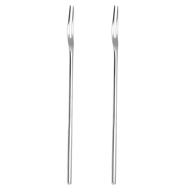 Forks Fruit Appetizer Fork Dessert Cocktailpicks Pickle Escargot Mini Cake Cutlery Table Steel Flatware Stainless Dinner Tasting