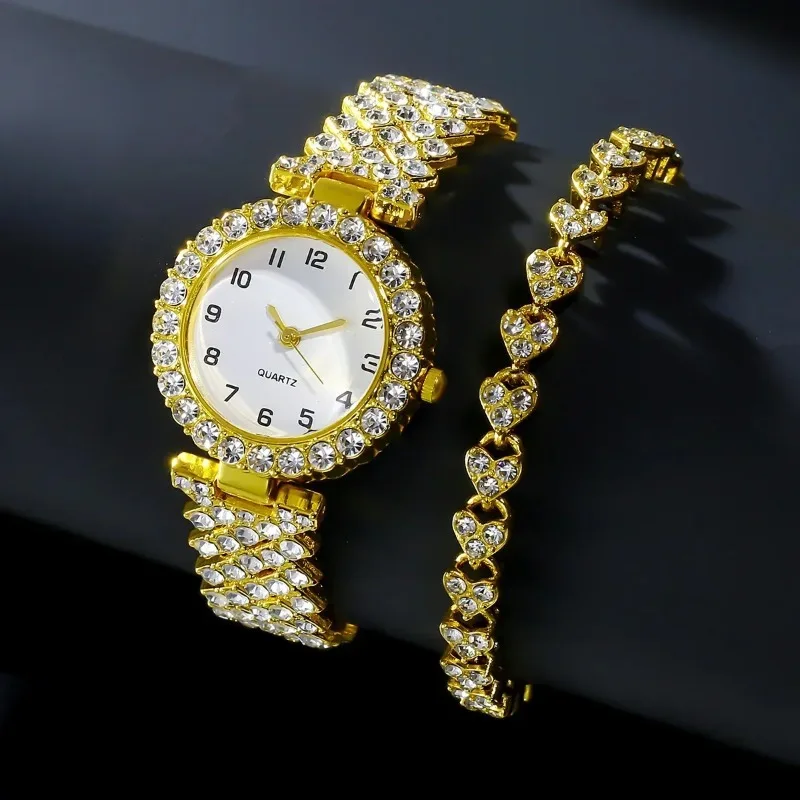 

Luxury Fashion Women Watch Set Silver Strap Ladies Quartz Wristwatch Alloy Bracelet for Lady Clock Gift