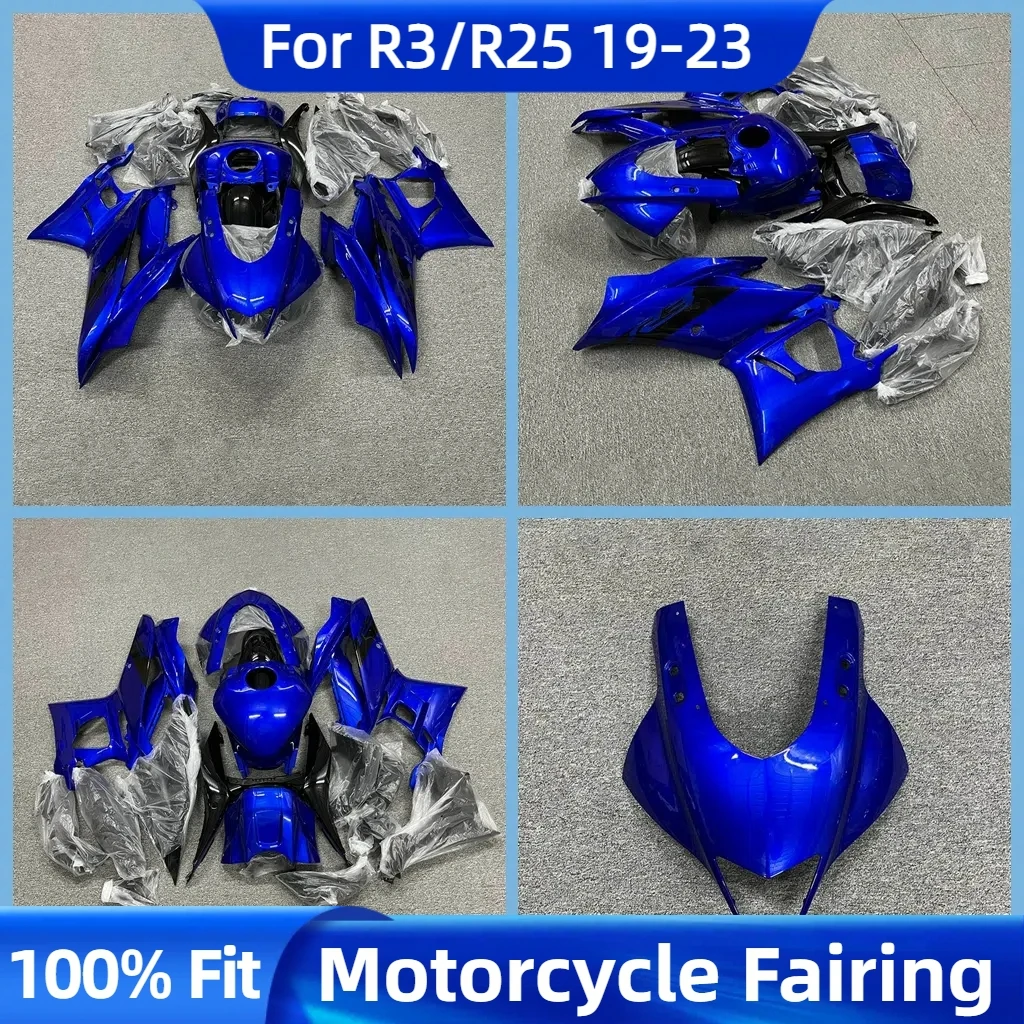 Motorcycle fairing fits YZF-R3 19 2021 22 23 year R25 2019 2020 2021 2022 2023 Fairing  Blue motorcycle housing