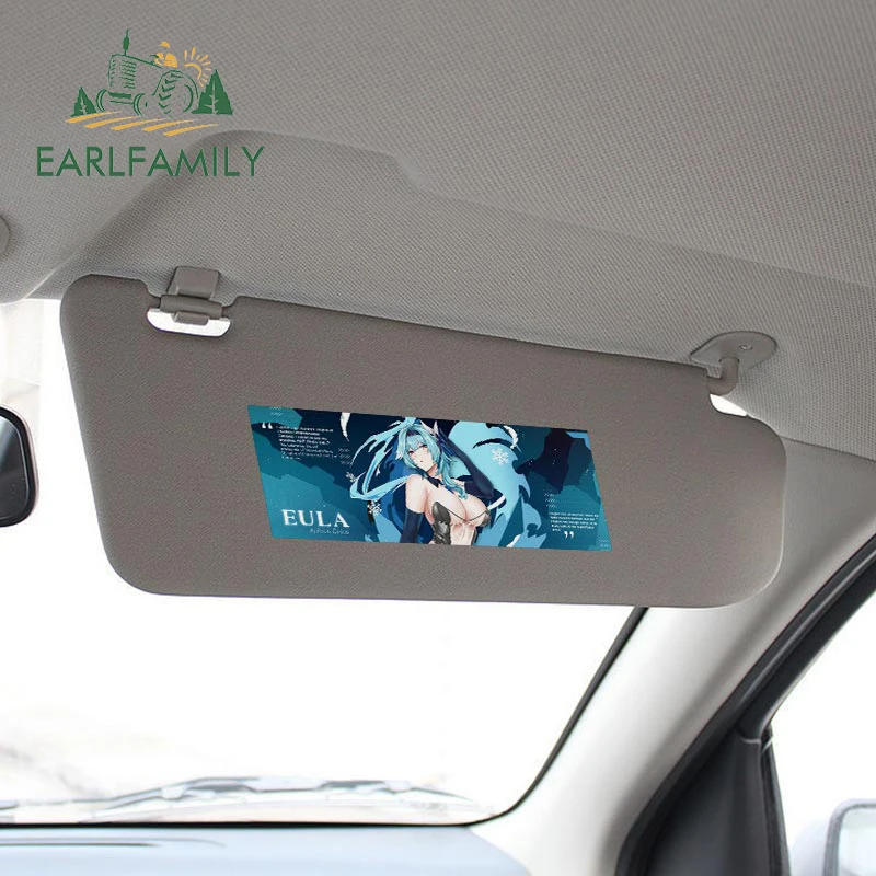 EARLFAMILY 13cm x 4.9cm for Genshin Impact Slap Cart Eula Yelan Car Stickers Personality Vinyl Decals Waterproof Car Styling