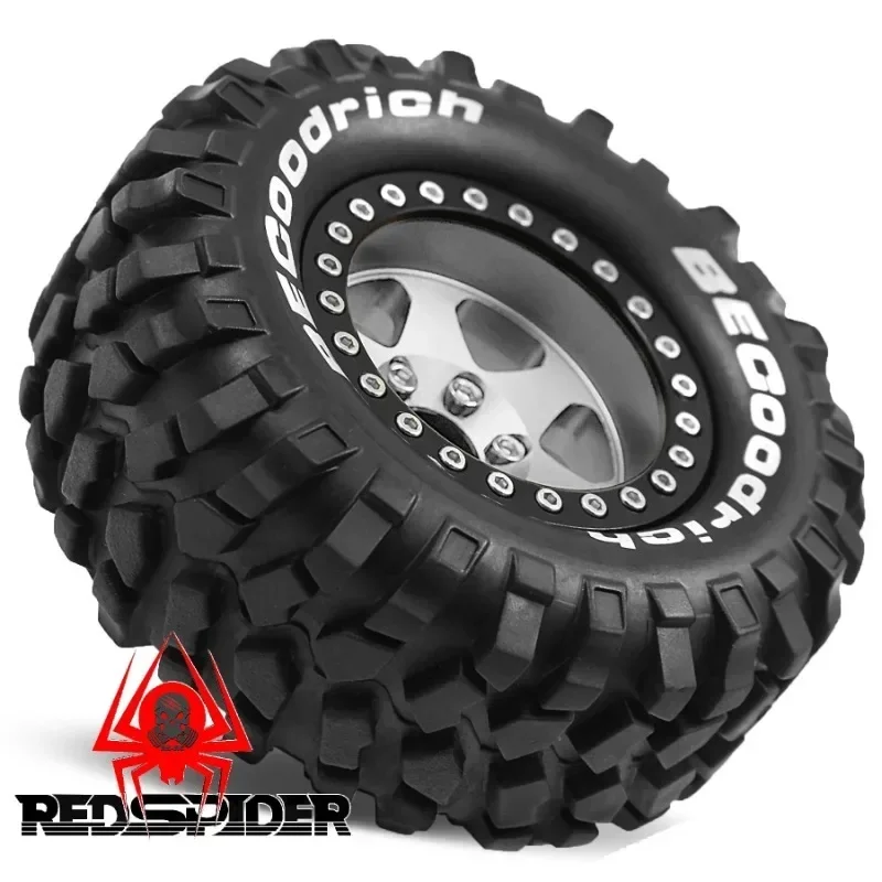 

4pcs 95mm Metal 1.9" Deep Dish Beadlock Wheel Rim Tire Set for 1/10 RC Crawler Car MJX H12Y R260