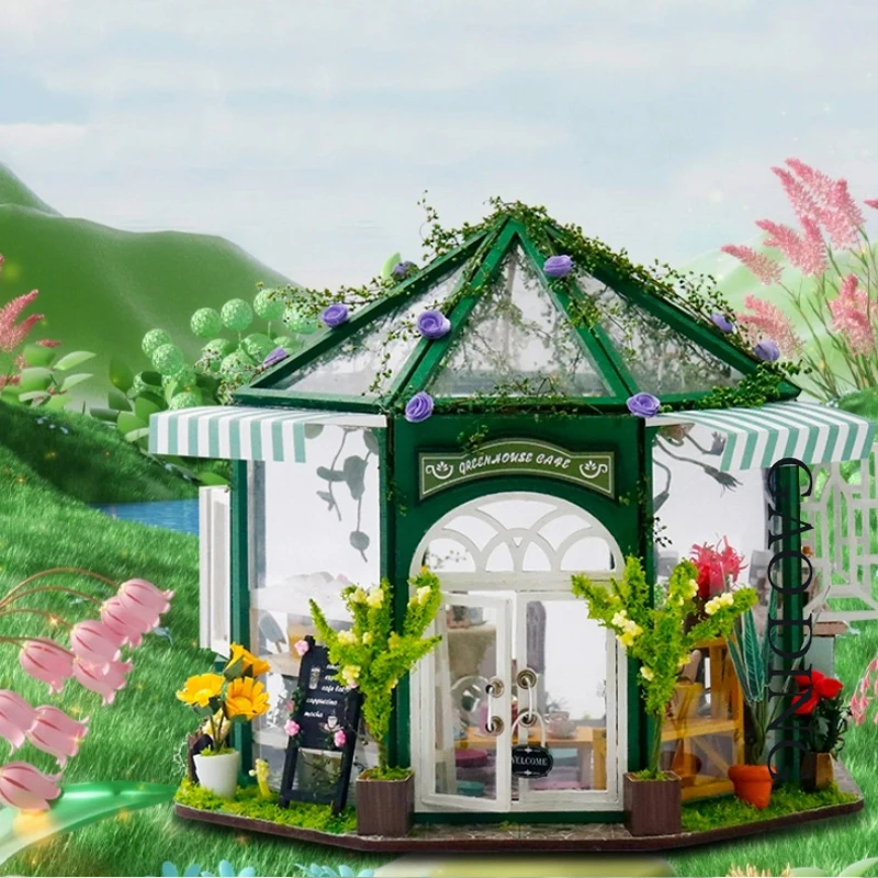 อะนิเมะการ์ตูน DIY Handmade House ฉากขนาดเล็กรุ่น Building Block Mini House Art House ประกอบของเล่นของขวัญวันเกิดอุปกรณ์ต่อพ่วง