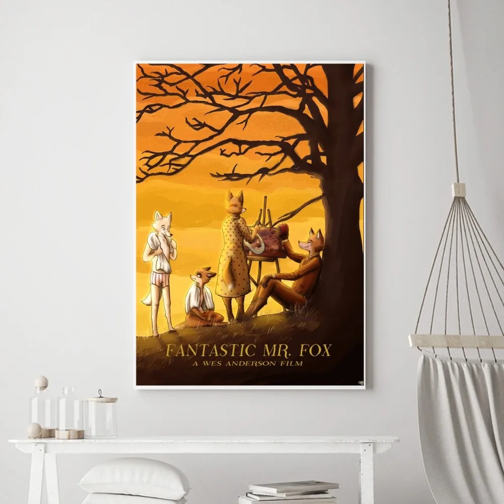 Movie The Fantastic Mr. Fox Poster Prints Poster Wall Painting Bedroom Living Room Wall Bar Restaurant Sticker Small