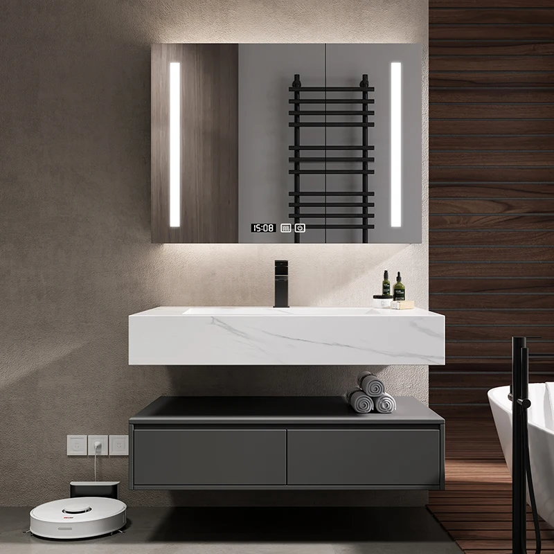 

Minimalist Smart Bathroom Cabinets Salon Makeup Bedroom Washing Bathroom Cabinets Machine Europea Mobile Bagno Drawer Furnitures