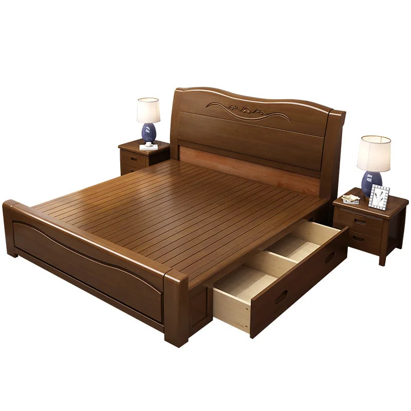 

Solid wood bed, rental house, hotel, apartment, guesthouse, master and second bedroom