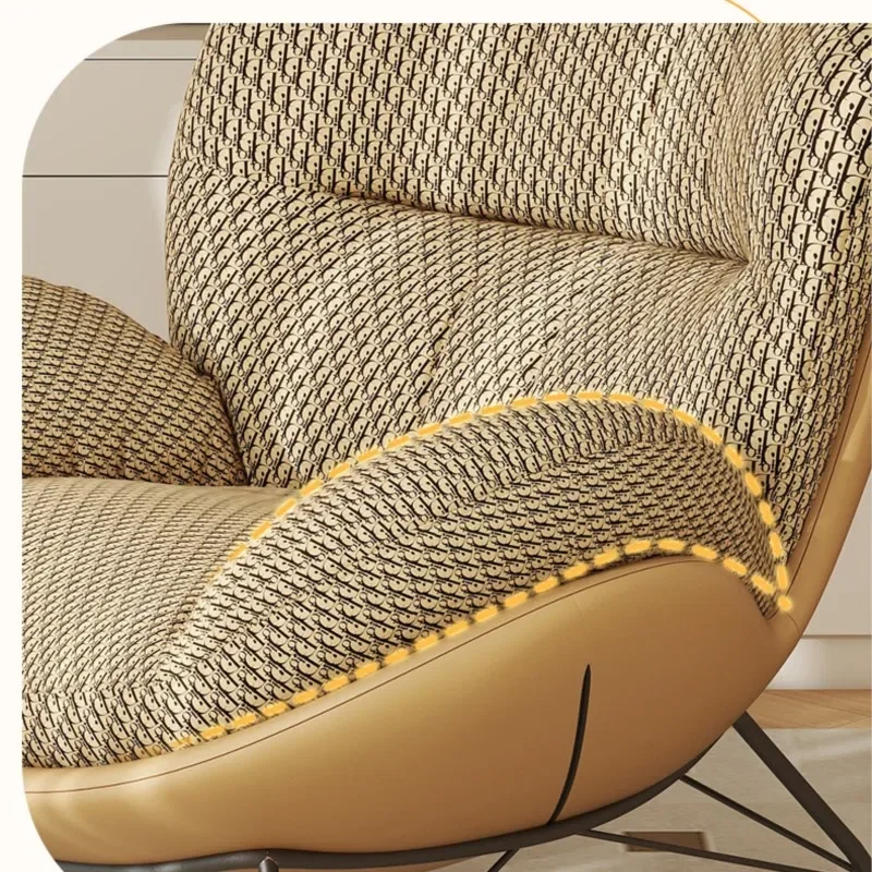 Nordic Home Accent Chair with Mid-century Modern Design for Living Room Light Luxury Leisure Recliner Chair for Lazy Days in Bed image 4