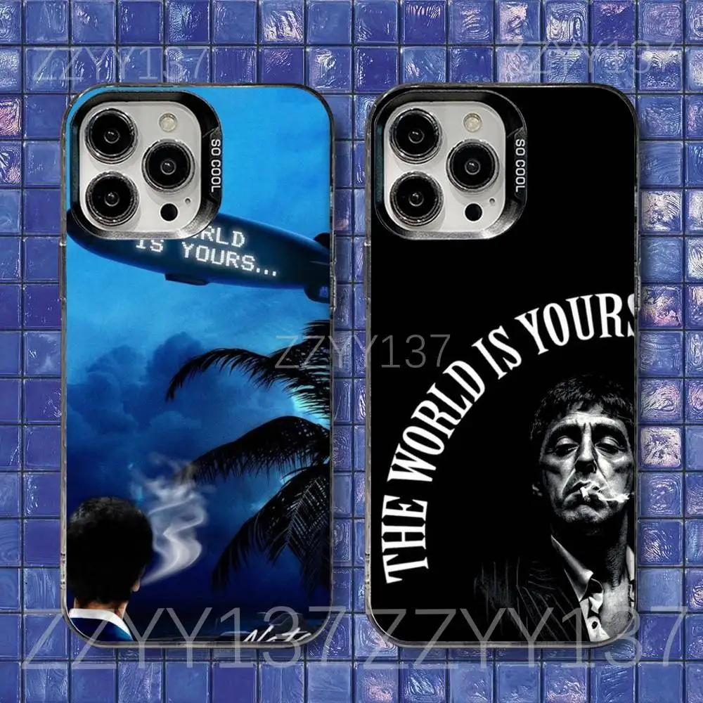 

S-Scarface Phone Case For iPhone 16,15,14,13,12,11,8,7,Pro,Max,Plus,Mini,XS,SE Shockproof Matte Cover