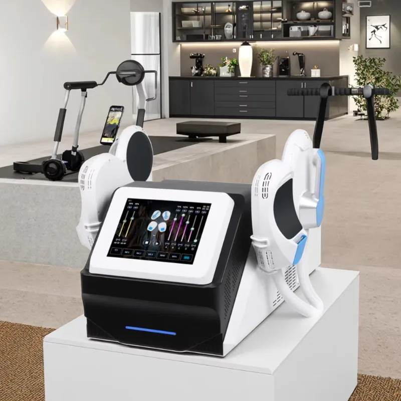 Portable 300HZ EMS Muscle Stimulation Device ABS Body Slimming Sculpting Machine with RF Technology Desktop Body Shaping Machine