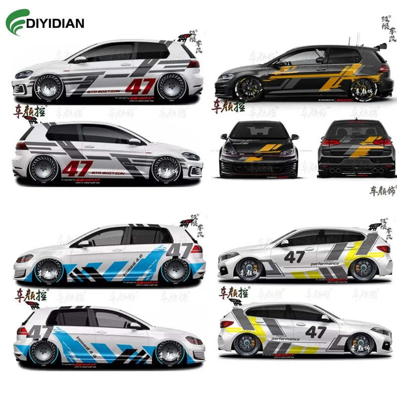 

Car sticker For VW MK5 MK6 MK7 MK8 Golf GTI body exterior decoration customized sports fit film