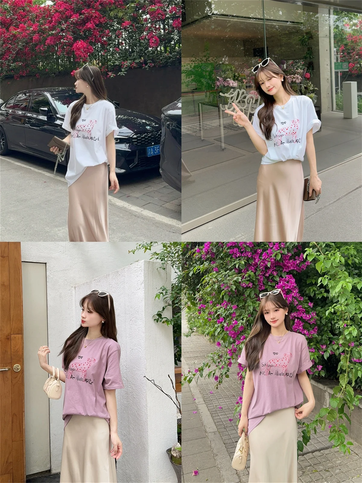 

Футболка с принтом собаки, повседневный крой, круглый вырез, стандартный размер, летний, для отдыха, женская, OUTSIDER fiti T-irt