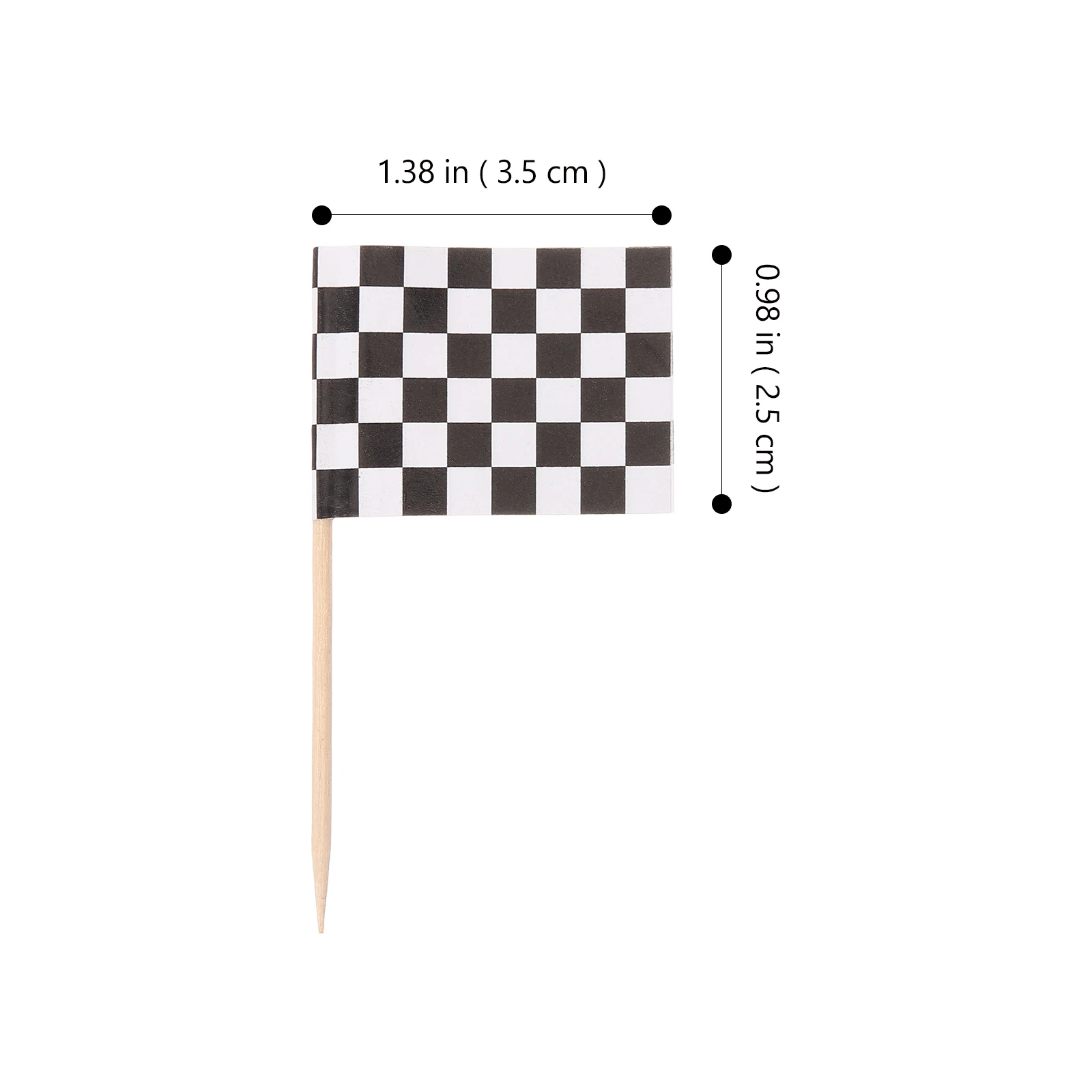 

Checkered Flag Toothpicks Wood Appetizer Picks Appetizer Picks For Party Wedding Cupcake Decoration Black White