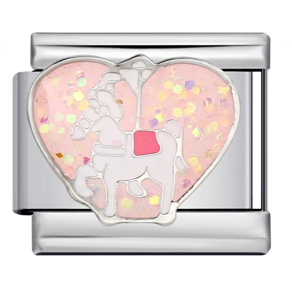 Bunte Y2k Cartoon Radio Lippenstift Herz Italienischer Charm Anhänger Passend für 9mm Edelstahlarmband DIY Schmuckherstellung Perlen für Frauen – Detail 4
