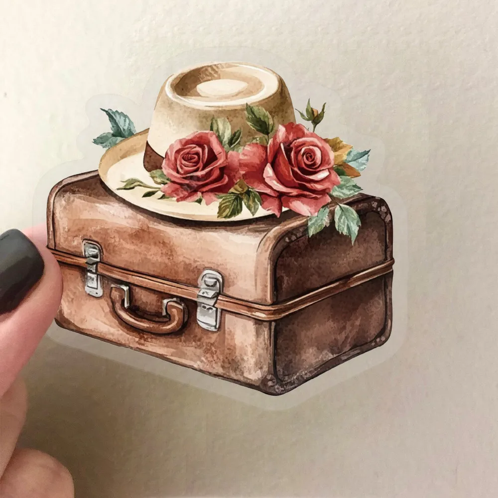 50 قطعة من ملصقات السفر العتيقة الشفافة - ديكور PET مقاوم للماء للمجلات والقيثارات وأجهزة الكمبيوتر المحمولة (متجر عوالم الرسوم المتحركة)