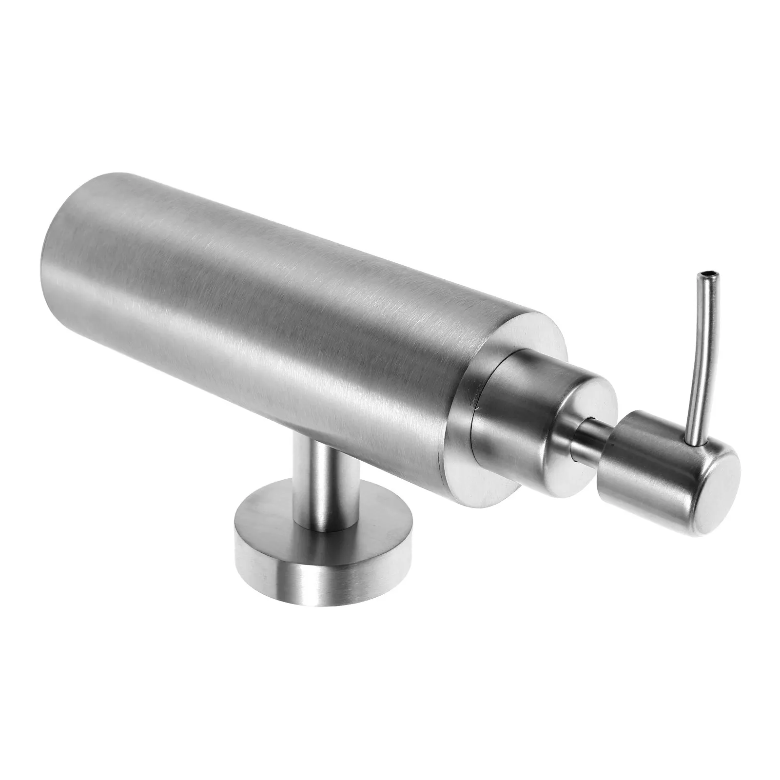 

Настенный дозатор для мыла из нержавеющей стали 304, многоразовый, с ручной подачей, для жидкого мыла, шампуня, с металлическим держателем-помпой для ванной комнаты