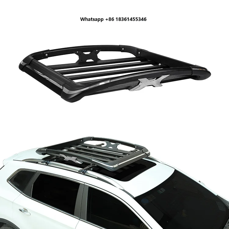 Universal Fit 4X4 Car Luggage Rack with Stainless Steel & Aluminum 60-75kg Capacity Roof Mount Accessory