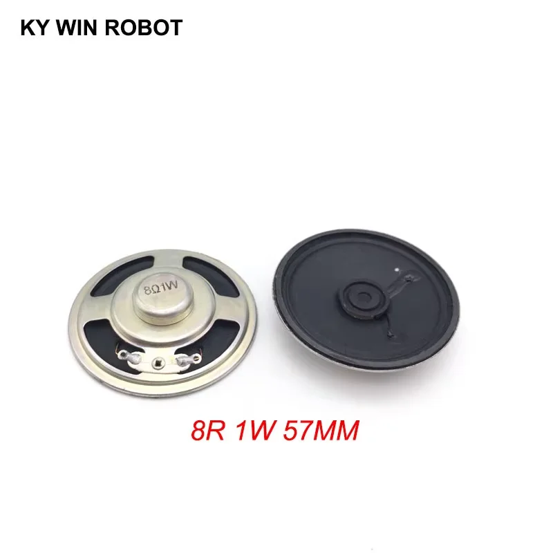 2pcs/lot New Ultra-thin speaker 8 ohms 1 watt 1W 8R speaker Diameter 57MM 5.7CM thickness 12.7MM