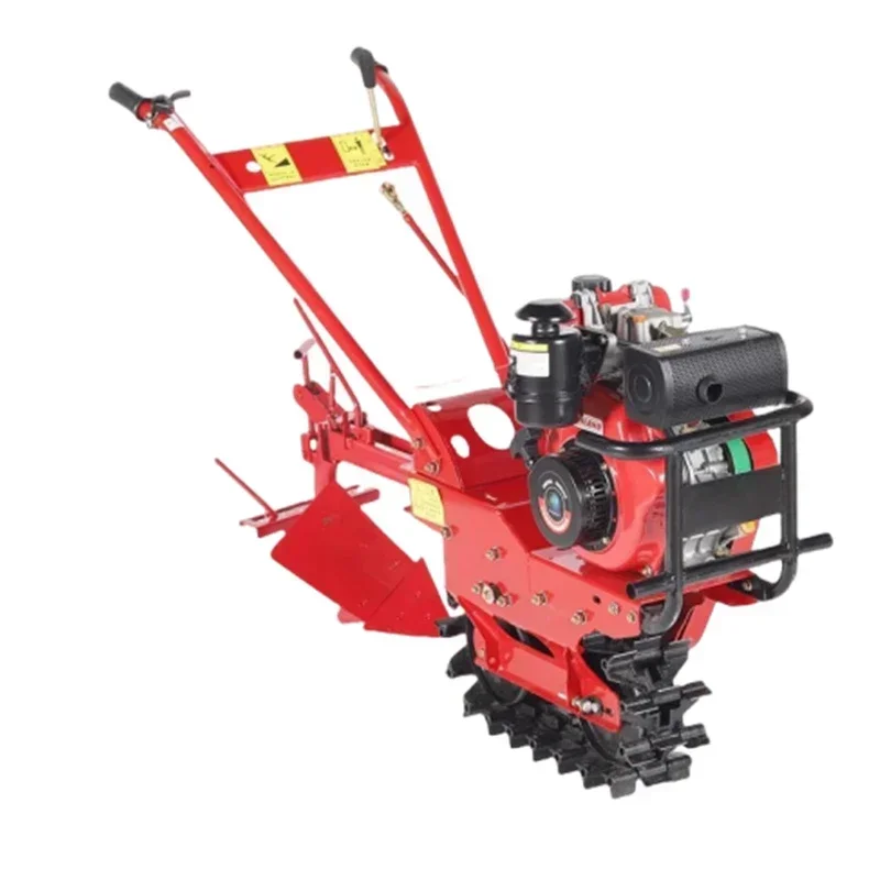 

Low Chain Track Type Micro-cultivator Crawler Furrow Plow Manual Diesel Small Single Turbine Agricultural Use